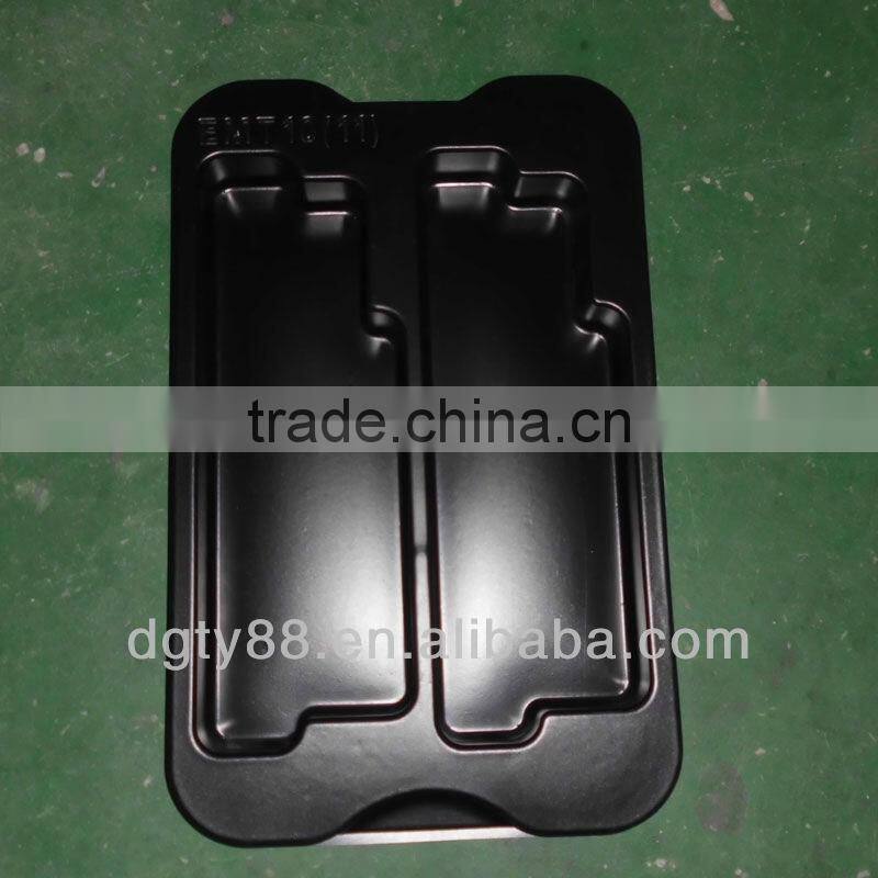 PVC vac-formed thick film rectangle packaging tray of plastic