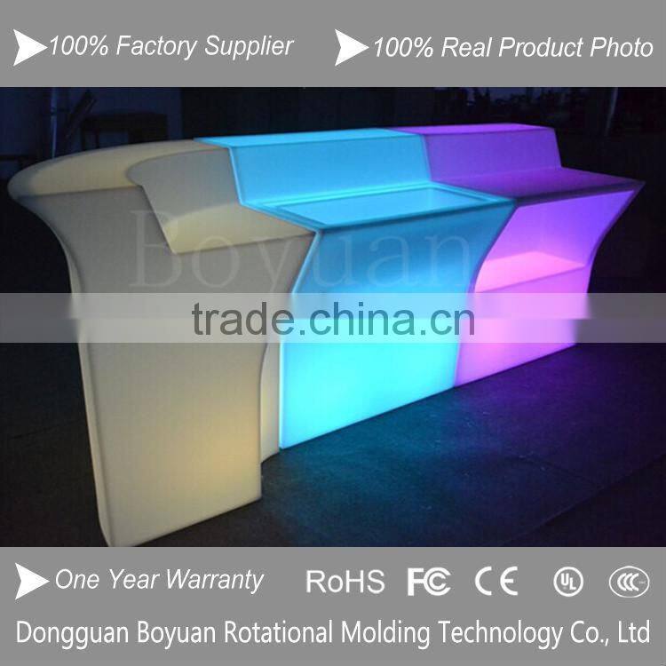 Rotational molding plastic LED bar reception counter, led bar desk
