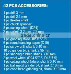 JMT40K Hobby tool kit, Mini grinder kit, mini tool kit, mini polishing kit