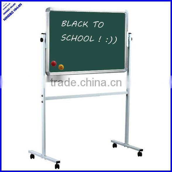 High quality 60x90cm mobile green board stand with wheels