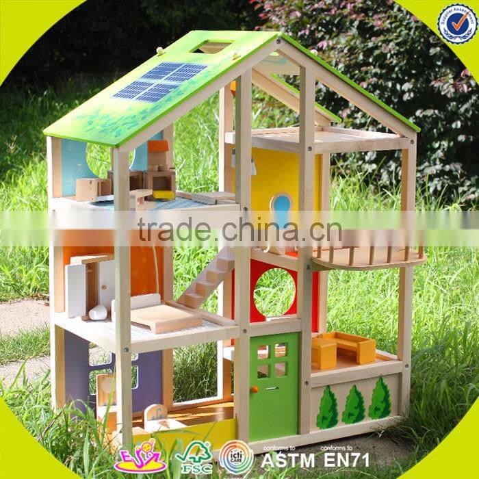 2017 New design wooden big doll house children wooden big doll house unique wooden big doll house W06A158