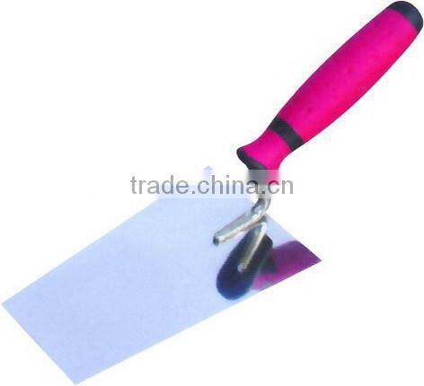 Carbon steel hand trowel 5'' with wood handle