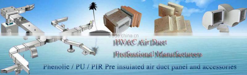 PIR foam / PU foam /Phenolic foam sandwich Air Duct board