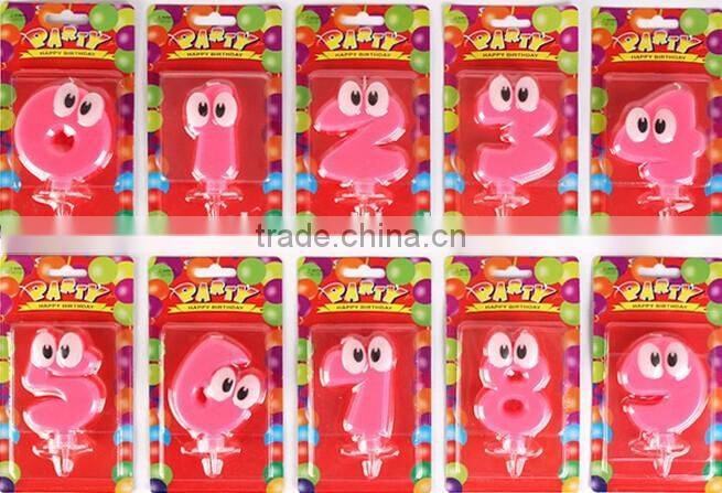 Eye Arabic Numbers Shape Birthday Candle for Children Celebration