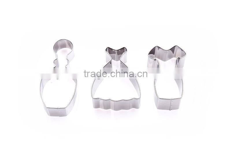 Dress Design Stainless steel Cookie Cake Mold Baking Tools