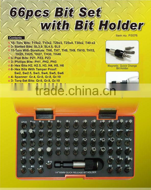 66pcs Bit Set with Bit Holder
