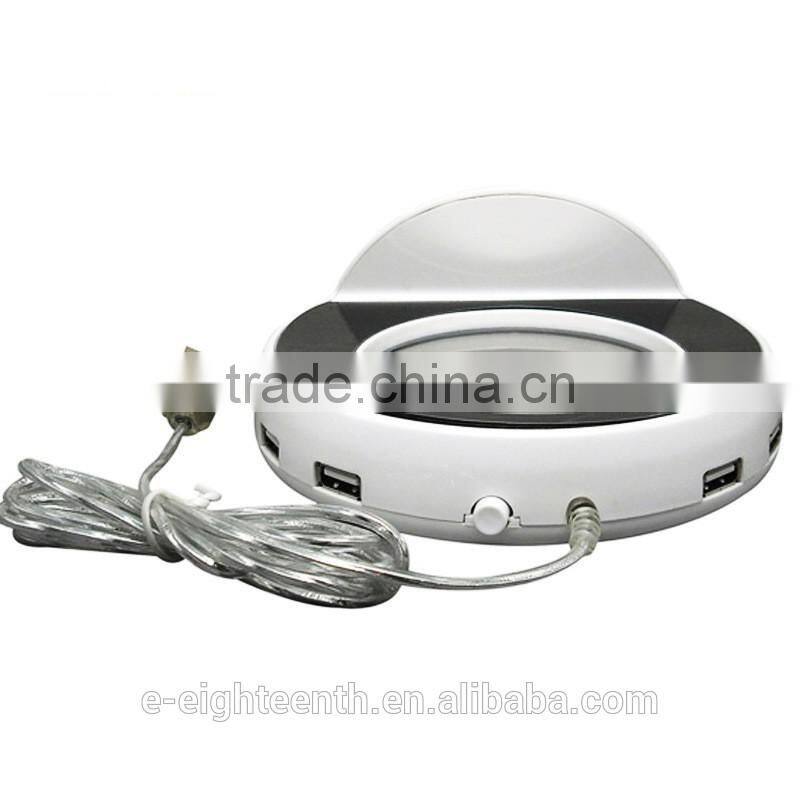 All in One USB Cup Warmer Clock Computer PC 4 port Hub