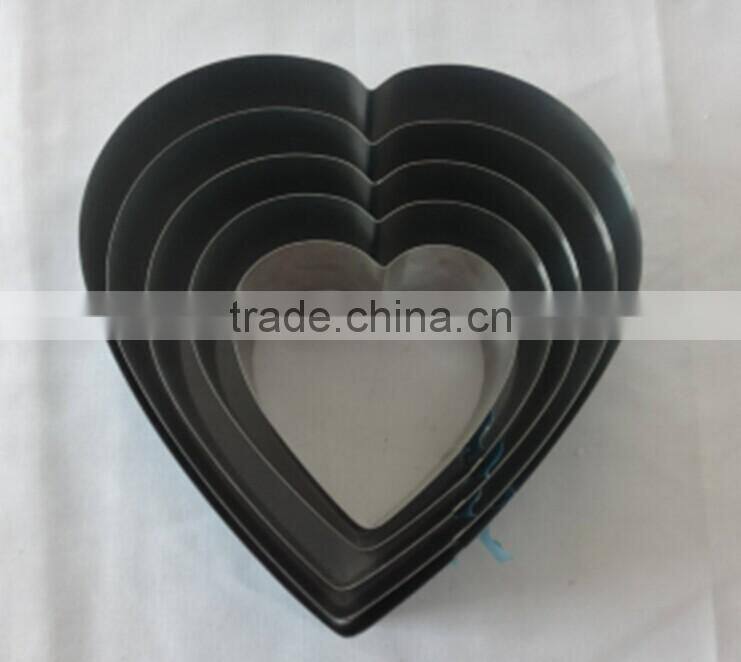 5 PCS of heart-shaped cake mould/cookie cutter/cake mold