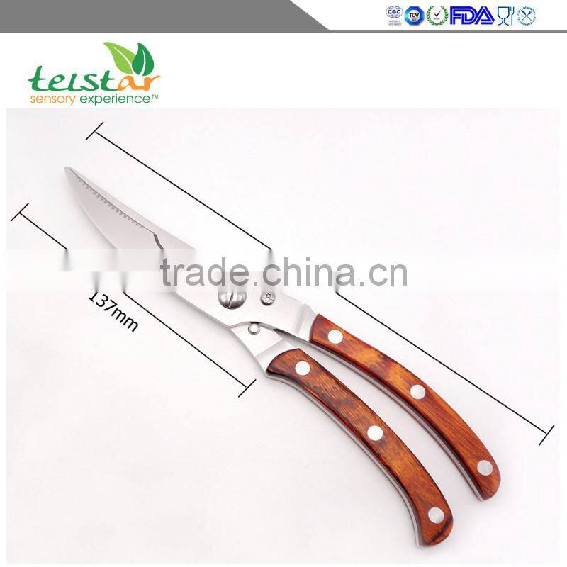 Manufacturers selling chicken bone cut wooden kitchen scissors high-end gift box