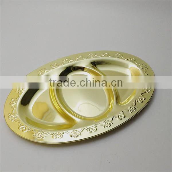 custom logo metal serving trays wholesale stainless steel cooking plate