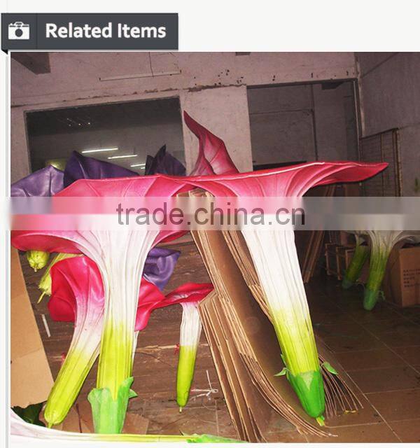 Large artificial PU malin leaf for giant flower decoration