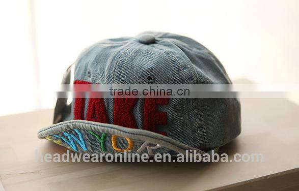 Custom New Casquette TAKE Applique/ Embroidery Distressed Turned-up Brim Caps of children