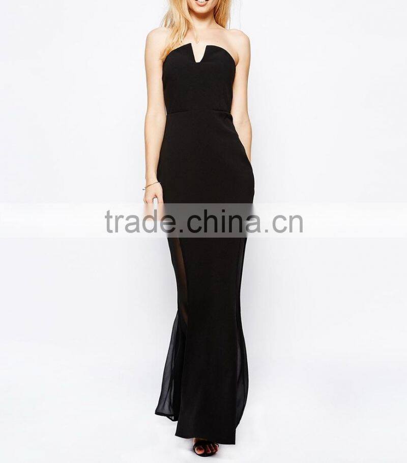 fashionable guangzhou factory price dress quality party wholesale strapless evening dress 2015