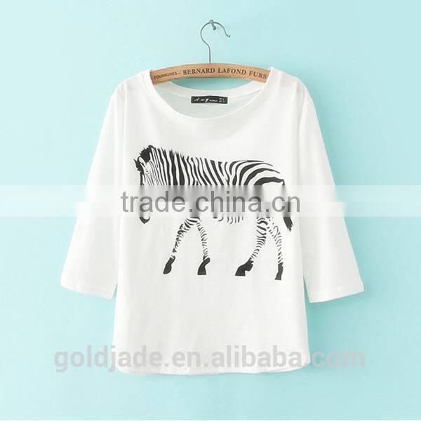 OEM lady sexy casual three quarter sleeve t shirts and suspender pants set