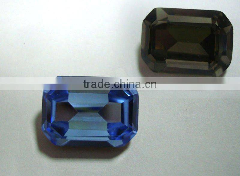 crystal loose bead Jewelry rectangle with eight angle shape
