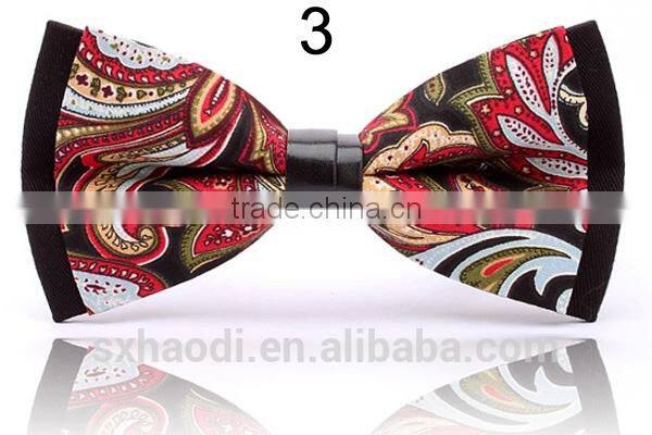 HD-B138 HD-B138 Fashion new design polyester men's classical bow tie with mix paisley pattern