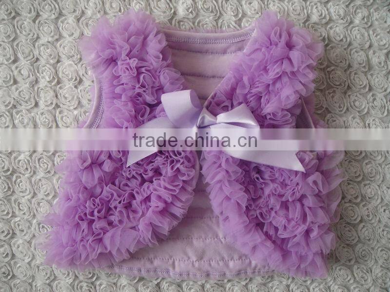 2015wholesle baby clothes, kids petti top rosette shrug ,kids costume made in china