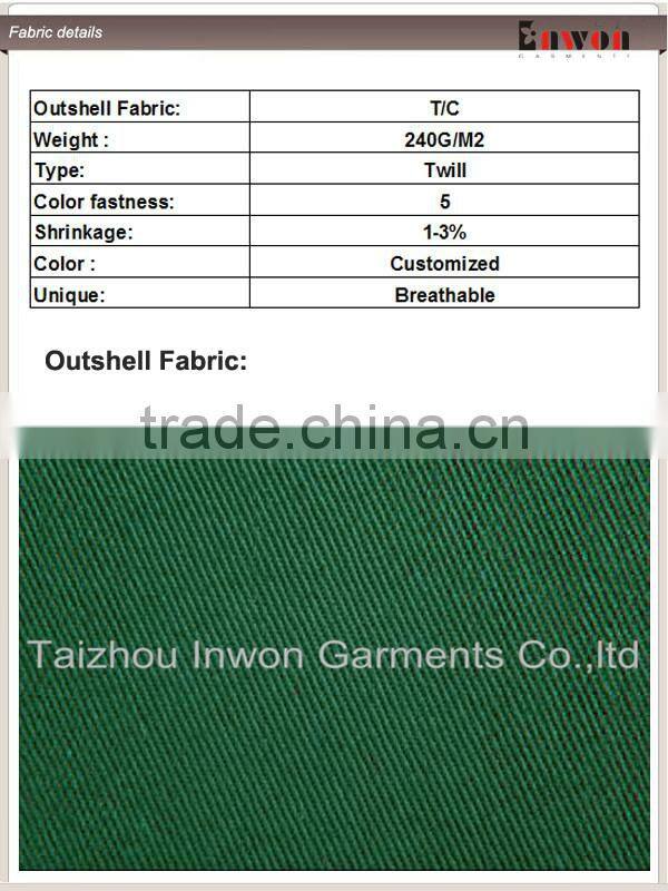 Custom industrial factory safety workwear fire retardant coverall