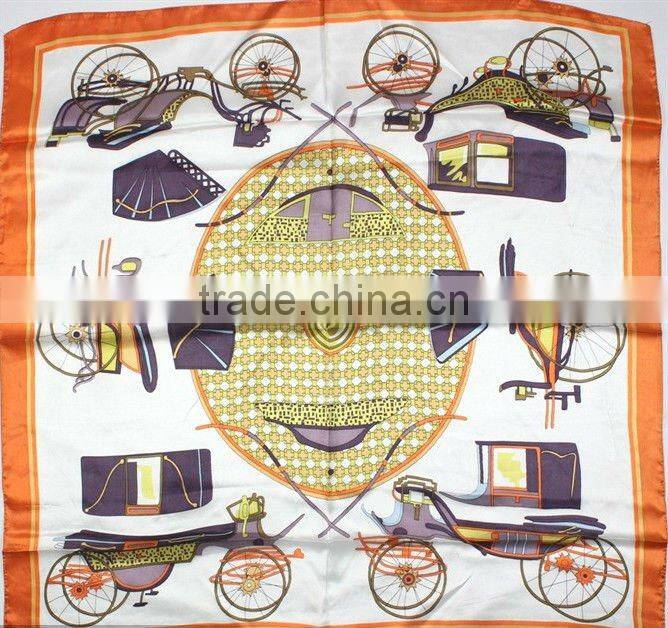 stock printed silk satin Scarf square scarves small moq