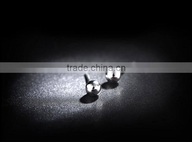 3mm 4mm 5mm ball sterling silver stud earring