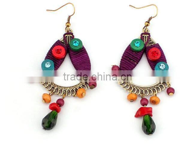 New Products 2015 fleur de lis football charm dangle earring for crowd