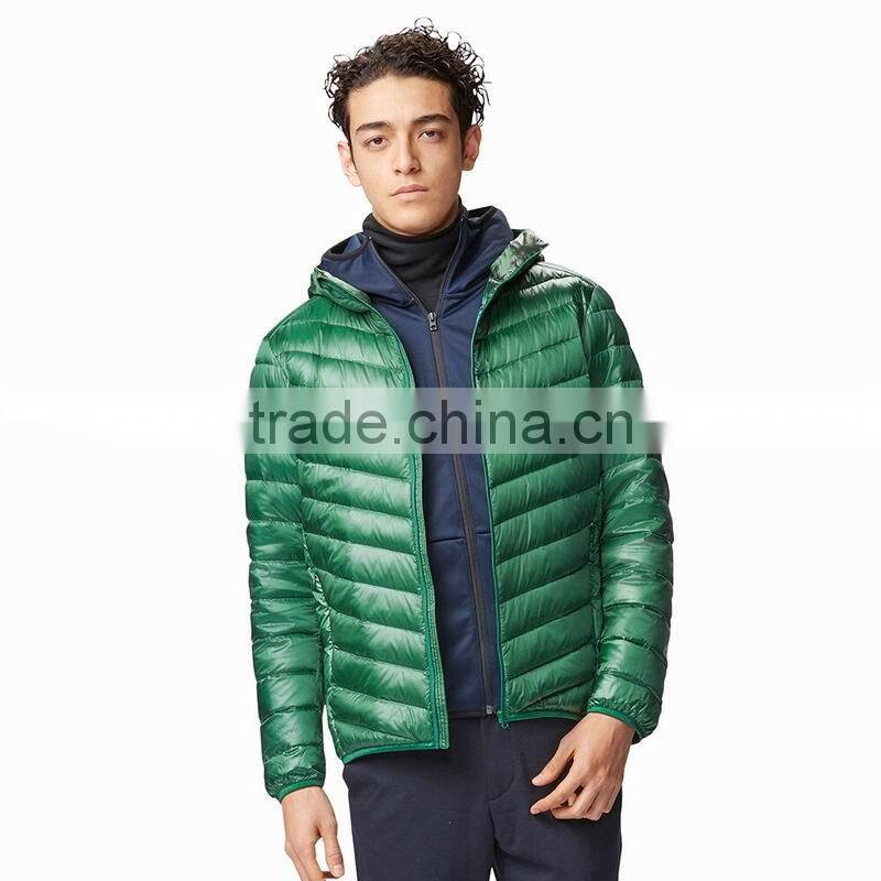 Men Ultralight Packable Hoody Down Jacket