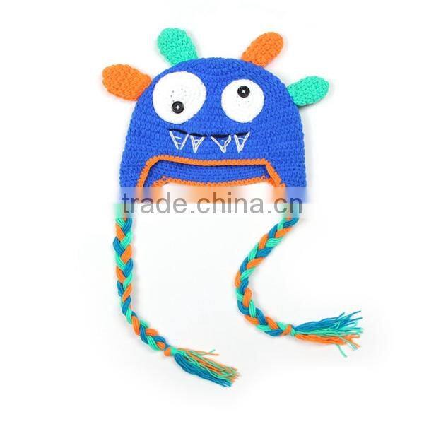 Fashion custom cool winter handmade crochet cartoon hat