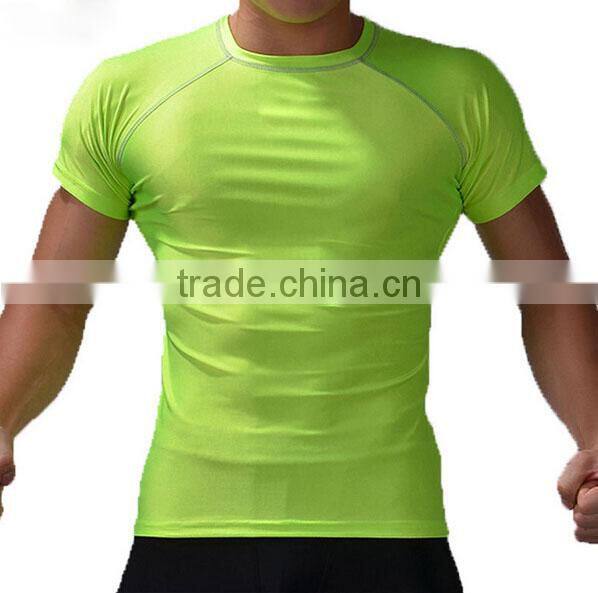 high quality brand new men's fitness t shirt, dri fit fabric