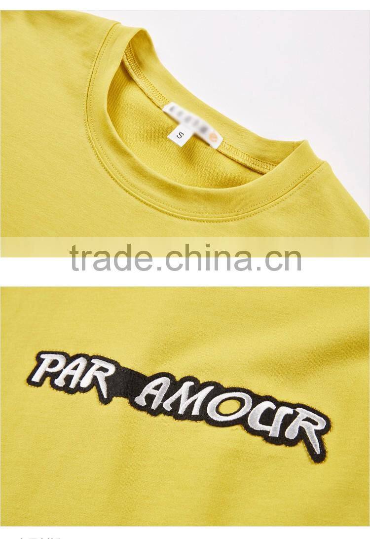 Custom T Shirt Manufacturer Women t shirt embroidery machine Ripped t shirt for women casual