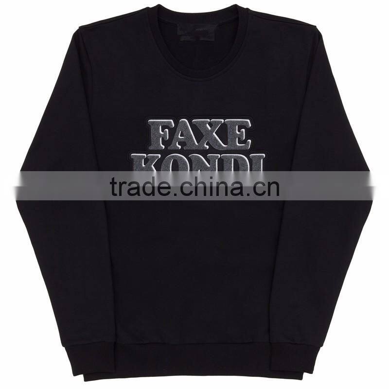 2017 New Style Promotional Pullover Black Hoodie for Men
