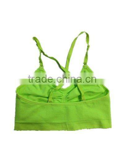 magic princess seams seamless double layers sport tank top cami bra with removable pad