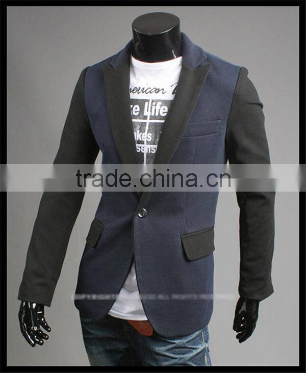 fashion korea style spring casual one button slim tuxedo blazer