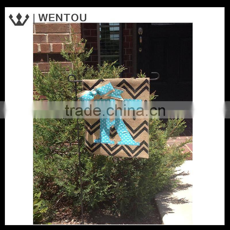 Wholesale monogrammed burlap garden flag