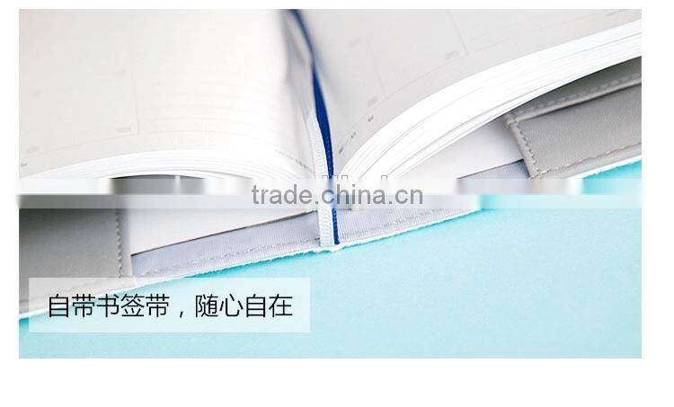 2017 fashion A6 cloth cover daily planner /weekly planner/monthly planner with metal clip/clasp