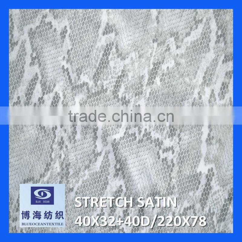 floral printed satin fabric