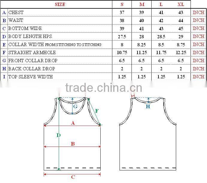 latest design stylish man tank top custom wholesale with cheap price made in China