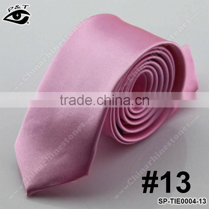 24 Colors Wholesale 100% polyster skinny ties for men skinny Men neck tie custom neckties fabric bow ties