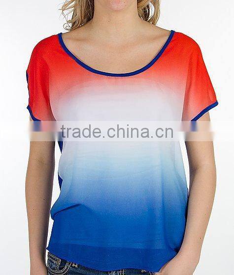 2014 tie dye t-shirts wholesale from india OEM short sleeve black white blue coral tie dye shirt