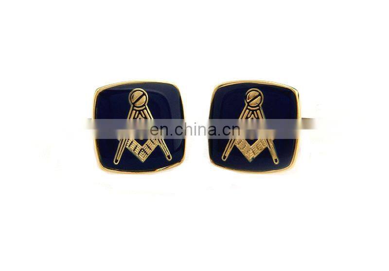 Customer's design printed resin cufflinks gold plated enamel jewelry high quality cufflinks free shipping