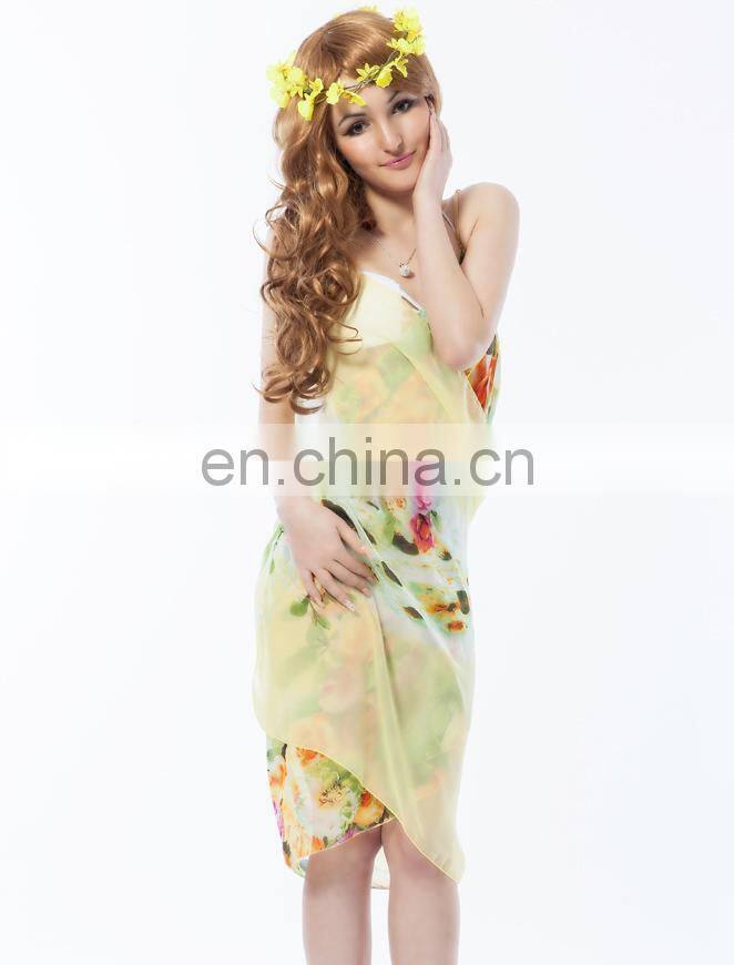 New arrivals yellow beach dress