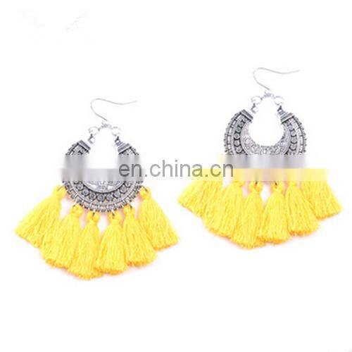 Ladies fashion Alloy Multicolor lovely tassel earrings for all purpose