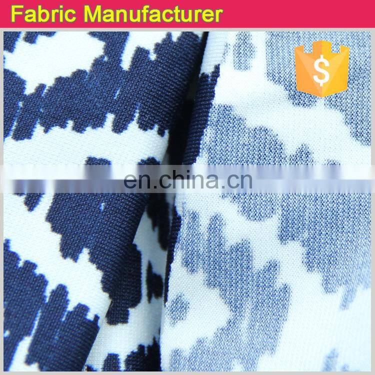 stretch DTY 100% polyester jersey knit print fabric