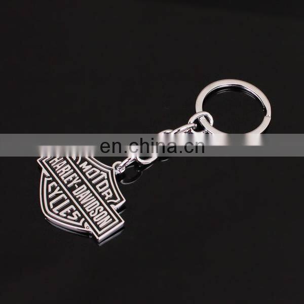 custom logo zinc alloy keychain with stamp back