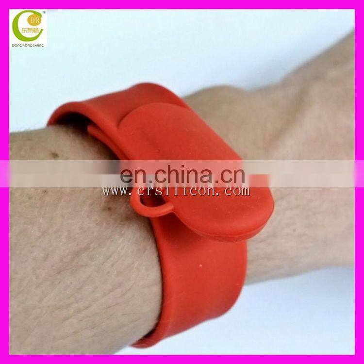 Anniversary Unisex Promotional Gift Silicone Bracelet Usb Silicone Wristband Slap Band Usb Flash Drive