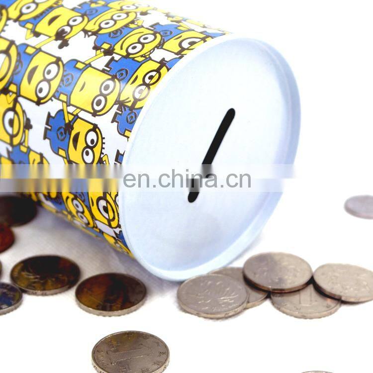 empty money coin metal tin box/custom printed money tin
