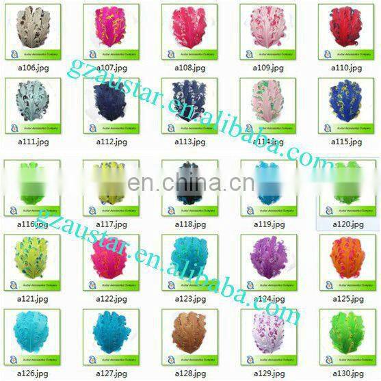 NEW! Hot sell Tourquoise / Brown Nagorie Curled Goose feather pads