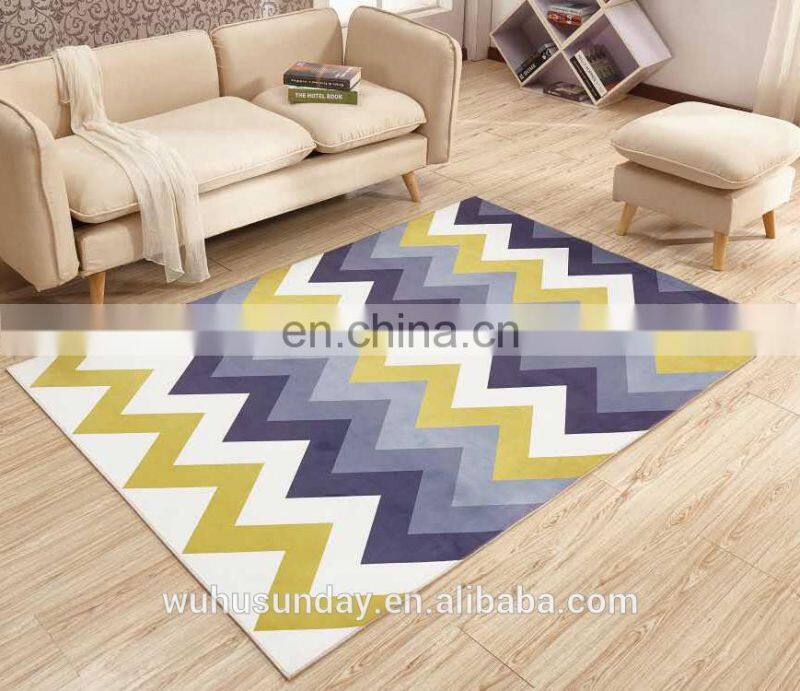 PRINTED SHORT PLUSH MAT - 3602 COMTEMPERORY MODERN DESIGN