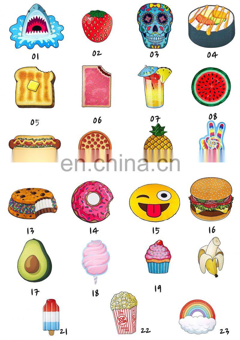 Hot Selling Funny 3D Printed Pink Donut Beach Towel Blanket 47Inch