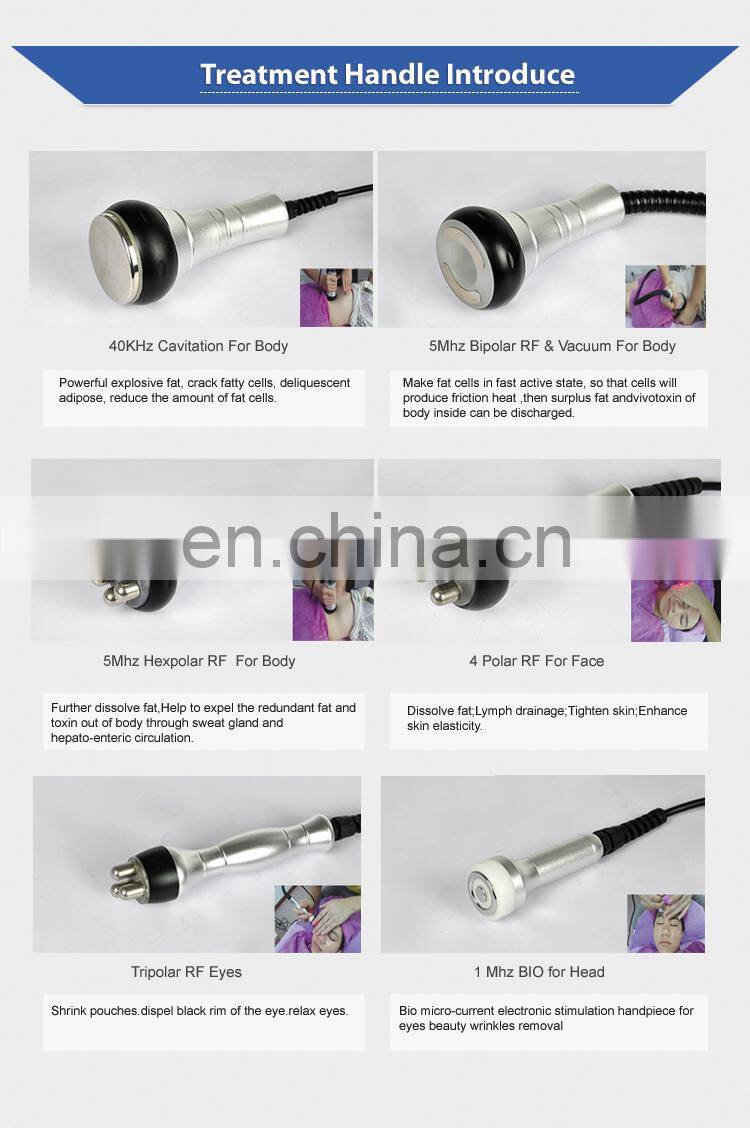 Body slimming machine cavitation rf vaccum cellulite slimming machine for sale