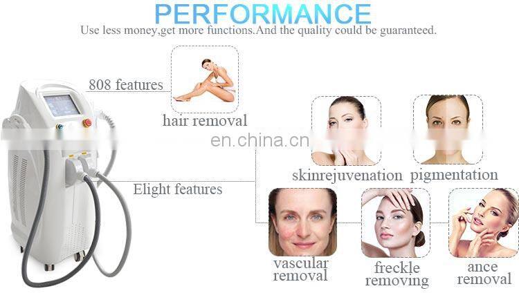 2020 Double Handle 2 In 1 808nm Diode Laser Elight Hair Removal Beauty Machine